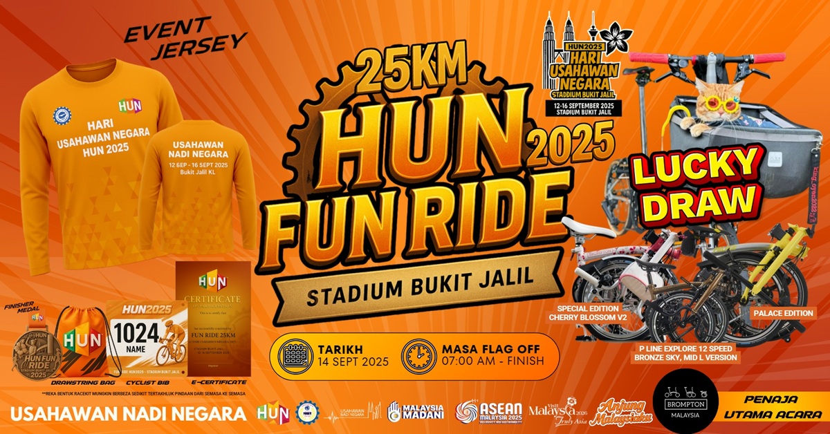 Fun With Hun 25km HUN Fun Ride 2025 event banner - Stadium Bukit Jalil, Kuala Lumpur ...