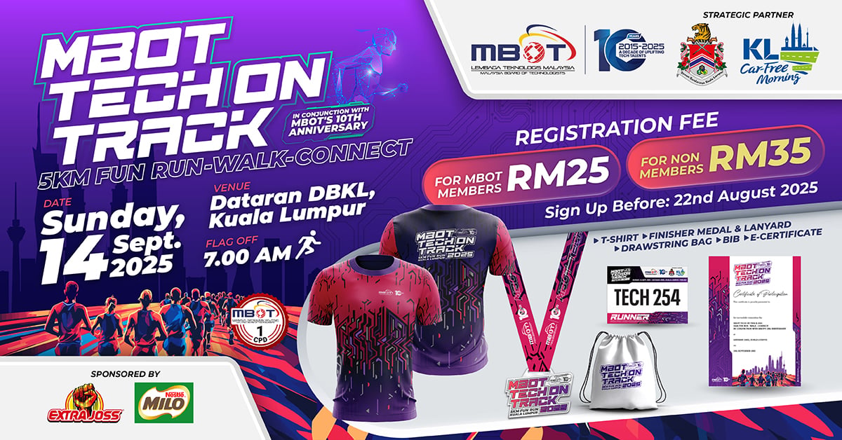 MBOT TECH ON TRACK: 5KM FUN RUN 2025 event banner - Dataran DBKL, Kuala ...