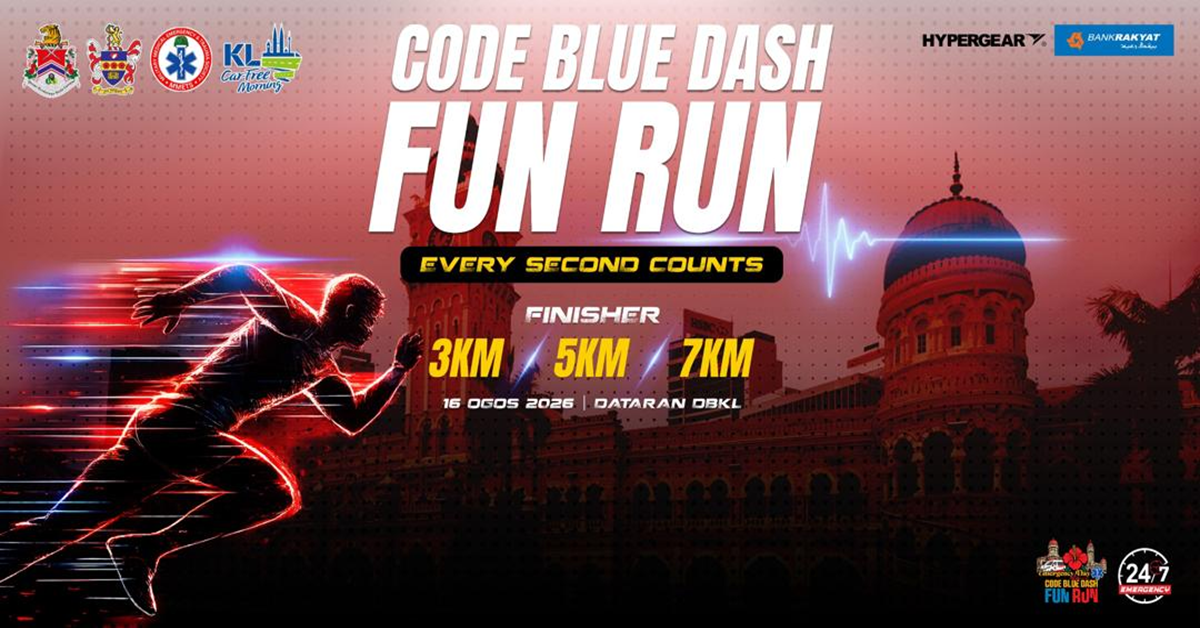Code Blue Dash Fun Run 2026 event banner - Dataran DBKL, Kuala Lumpur ...